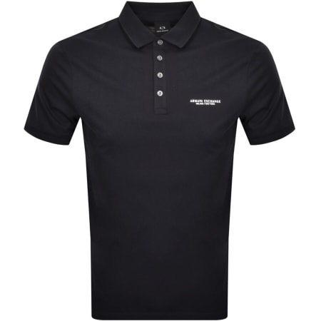 アルマーニ エクスチェンジ ポロTシャツ ネイビー Armani Exchange Short Sleeved Polo T Shirt Navy | Mainline